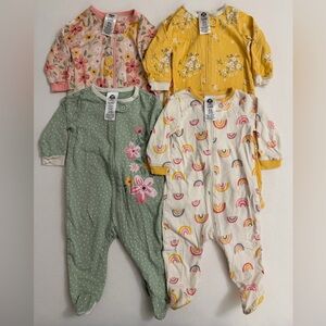 Baby girl sleep and play footies bundle, super cute design